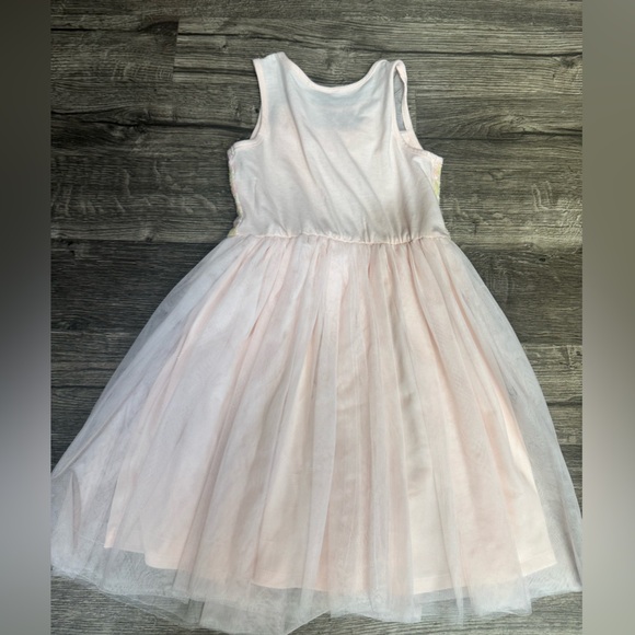 Pink and Gold Kids Dress - Picture 3 of 8